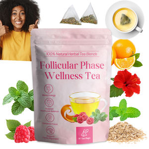 Thé de <span class=keywords><strong>bien</strong></span>-<span class=keywords><strong>être</strong></span> OEM biologique pour femmes, équilibre hormonal, feuille de framboise rouge, soulagement de la douleur, phase folliculaire - Product Image 1