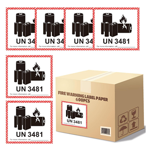 Pegatina de señal de advertencia de batería adhesiva fuerte <span class=keywords><strong>UN3481</strong></span> Etiqueta de precaución de envío Etiqueta <span class=keywords><strong>UN3481</strong></span> - Product Image 6