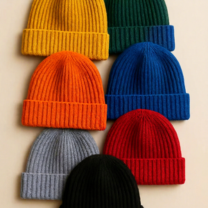 Bonnet en tricot d'hiver personnalisé avec logo, vente en gros OEM, multicolore, chaud, style décontracté, unisexe, streetwear - Product Image 1