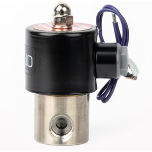 États-Unis Vanne solénoïde solide 3/8 po 12 V CC en acier inoxydable normalement fermée avec joint Viton - Product Image 2