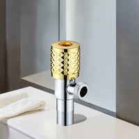 Robinet d'eau de salle de bain à une poignée monté sur le pont en chrome de style moderne en gros direct fonction de vanne d'angle en acier inoxydable 201