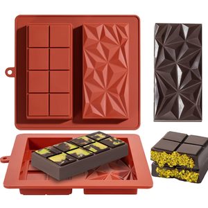 Newest <b>Baking</b> DIY Accessories Food Grade <b>Silicone</b> Chocolate Bar Mold Deep Break Apart Chocolate Molds - Product Image 5
