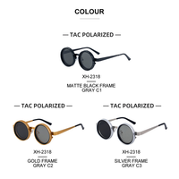 Lunettes de soleil rondes à teinte réglable pour la conduite avec filtre ND variable, style Steampunk Gothique, polarisées, rétro, de luxe, haut de gamme