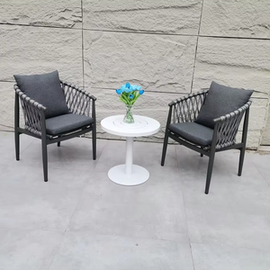 <span class=keywords><strong>Bistro</strong></span> Patio <span class=keywords><strong>Alu</strong></span> vườn ăn uống ghế 4 mảnh đặt ngoài trời Nhôm Nhà Hàng bàn ghế đặt cho 8 - Product Image 5