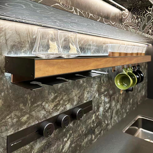 <span class=keywords><strong>Estante</strong></span> de Pared de <span class=keywords><strong>Madera</strong></span> <span class=keywords><strong>para</strong></span> Bar de Vino, <span class=keywords><strong>Estante</strong></span> de Almacenamiento <span class=keywords><strong>para</strong></span> Cocina, Decoración del Hogar, Montaje de Baño, Exhibición <span class=keywords><strong>para</strong></span> Sala de Estar - Product Image 1