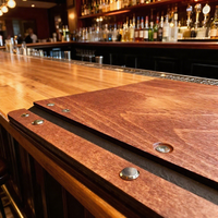Porte-menu en bois personnalisé avec couverture, fixé sur une sangle en cuir, support gravé, dossier de restaurant, livre