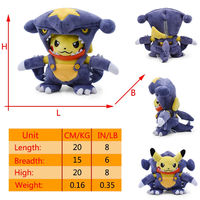 Boneka Anime Kartun Jepang Lucu Terlaris Pokemon Pikachu Mainan Boneka Plush Kapas PP untuk Hadiah Ulang Tahun Anak