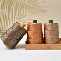 Fil de macramé en nylon polyester fantaisie écologique de 250g, 3mm, en soie glacée, tricoté à la main, creux, pour le crochet DIY