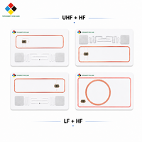 Carte RFID double fréquence 125KHz TK4100 et 13.56MHz FM08, carte intelligente hybride