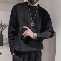 Pull en acrylique tricoté ample et élégant pour homme, collection automne/hiver 2025 – Bestseller décontracté à col rond, cool, stylé et tendance