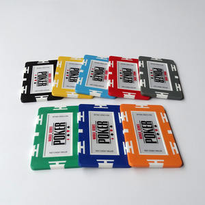 Texas Hold'em Poker <span class=keywords><strong>Chips</strong></span> Geen Denominatie 8 Kleuren Beschikbaar Vierkant Blok Baksteen Wsop Abs + Ijzeren Plaat - Product Image 3