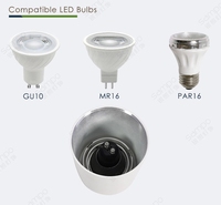 Spot rond GU10 en fonte IP20, downlight cylindrique 5W 9W 12W 15W LED, luminaires de plafond LED à montage en surface, downlight