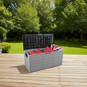 Caja de Almacenamiento Exterior de Plástico con Cerradura de 75 Galones para Herramientas, Cojines, Juguetes y Asientos - Product Image 2