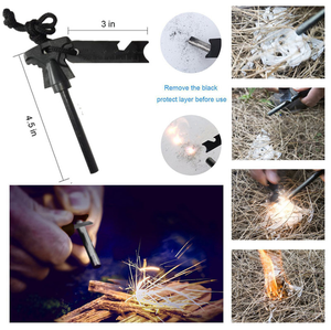 Bộ Dụng Cụ Sinh Tồn Khẩn Cấp Với Nhiều Dụng Cụ Dụng Cụ Sinh Tồn Ngoài Trời 11 Trong 1 Với La Bàn, Dao Gấp, Bút Chiến Thuật - Product Image 5