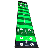 Tapis d'entraînement de golf avec retour instantané de la trajectoire du swing, surface en velours de vison et base en caoutchouc antidérapante