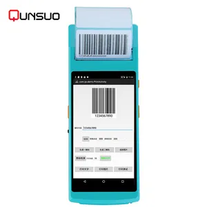 QUNSUO 5,5 Zoll Touchscreen tragbar Android PDA mit eingebautem Thermodrucker 58 mm NFC/RFID/1D/2D-Leser PDA-Terminal