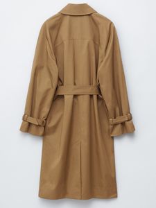 Best Selling Single Breasted Temperament <strong>Lady</strong> Long Trench <strong>Coat</strong> New Designed Turn-down Collar Belted <strong>Car</strong> <strong>Coat</strong> - Product Image 6