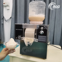 Machine à glace pilée commerciale en acier inoxydable de la marque BLG, équipement de restauration pour les boutiques de desserts, les magasins de thé au lait, usage professionnel