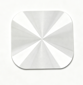 Wholesale Anodized Stamped <b>CD</b> Pattern Aluminum Sheet Special Shape Chamfer Edge Metal Decorative Plate <b>Custom</b> Silk Print Logo - Product Image 3