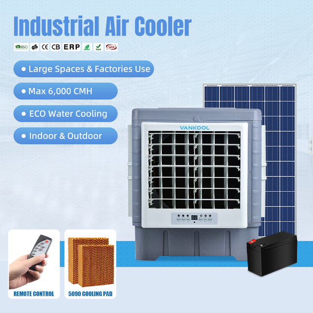 Wall Rechargeable AC DC Solar Humidifier Window Air Cooler Fan Airconditioner Climatiseur Solaire Aires Acondicionados