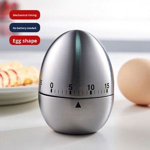 Creative Egg-Shaped 60-Minute Metal Kitchen <b>Timer</b> Mechanical Student Reminder for Baking and Cooking - Product Image 1