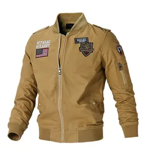 男士轰炸机夹克定制刺绣hi vis即高能见度轰炸机高品质夹克
