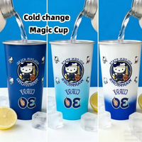 Gobelet à eau en aluminium recyclable certifié ISO9001, gobelet magique changeant de couleur, gobelet à bière en aluminium pour le camping