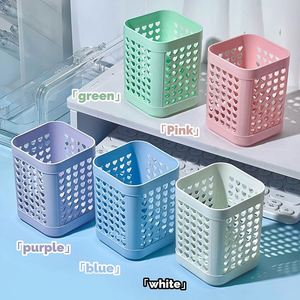 Minimalist Plastic Square Desktop Organizer-Multifunctional <b>Pen</b> Holder Storage <b>Box</b> (8*8*10) for Office Supplies Students Home - Product Image 1