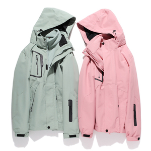 Femmes <span class=keywords><strong>3</strong></span> <span class=keywords><strong>en</strong></span> <span class=keywords><strong>1</strong></span> polaire chaud Ski <span class=keywords><strong>veste</strong></span> imperméable personnalisé coupe-vent randonnée vêtements hiver coupe-vent <span class=keywords><strong>veste</strong></span> femmes - Product Image 6