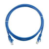 Kabel Jaringan Ethernet SIPU 1m RJ45 UTP Cat 6, 8 Konduktor Terpilin, Jaket PVC, Konduktor CCA, Serat Optik OM3 untuk Telekomunikasi