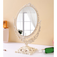 Miroir de maquillage vintage, miroir de coiffeuse de bureau pour chambre à coucher, petit miroir sculpté pour dortoir d'étudiant