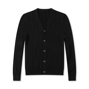 Cárdigan de Punto 100% Algodón para <span class=keywords><strong>Hombre</strong></span>, Estilo Preppy, Casual Chic, Agradable al Tacto, Corte Clásico con Cuello en V, para Primavera y Otoño - Product Image 2