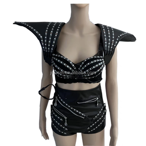 Nuevo conjunto de traje de DJ Sexy, chaqueta con luces LED de píxeles a todo color, abrigo estampado para club nocturno <span class=keywords><strong>Gogo</strong></span>, bailarina principal, salón de baile, uso en escenario de boda - Product Image 6