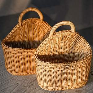 Cestini portaoggetti verdi ed ecologici di nuovo design cestini appesi in rattan intrecciato per la casa in rattan - Product Image 1