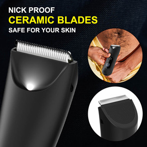Recortadora de Vello Corporal Impermeable y Silenciosa para Hombre, Recortadora de Bolas para la Ingle y el Vello Púbico, Cuchilla de Cerámica Reemplazable, Afeitadora Eléctrica - Product Image 5