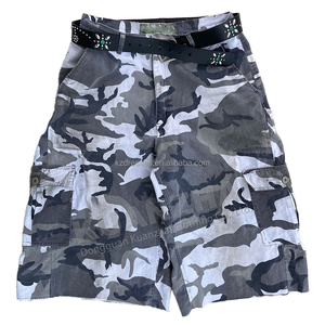 Shorts Cargo Homme Personnalisés, Motif Camouflage Uni, 100% Coton, Taille Mi-Haute Élastique, Décontractés, pour Activités de Plein Air et Sport, avec Logo, Idéaux pour l'Été et la Plage - Product Image 2