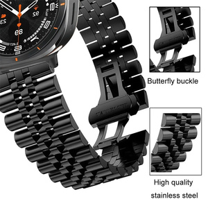 Correas de Acero Inoxidable para Hombre para Reloj <span class=keywords><strong>Samsung</strong></span> Galaxy 9 8 40mm 44mm, Correas de Repuesto de Metal para Reloj Galaxy Ultra - Product Image 4