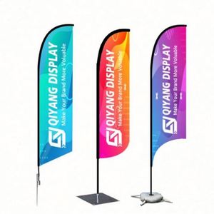 Advertising Outdoor Indoor Beach <b>Flag</b> Stand Banners Ice Cream Brand Promo Blade Spike Aluminum 2M 3M 4M 5M Custom Beach <b>Flag</b> - Product Image 4