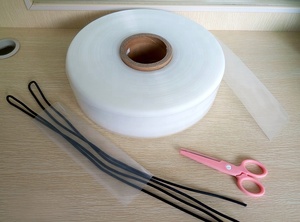 Hardware di plastica trasparente per spedizione elettronica per tubi giocattolo confezione trasparente rotolo di PE borsa tubolare lunga sottile - Product Image 3