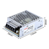 Alimentation électrique miniature AC-DC à découpage MWISH MS-75-24 75W 24V 3.1A pour caméra CCTV, système de sécurité, NVR