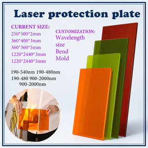 Lentes de Protección Láser Certificadas 190-2000nm 355nm 532nm para Máquinas de Belleza Láser IPL de Salón 808nm 950nm 1064nm, Lámina de Protección Láser - Product Image 1
