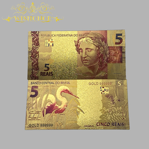 Offre Spéciale : Billet de banque brésilien en réal plaqué or 24 carats pour collection - Product Image 4