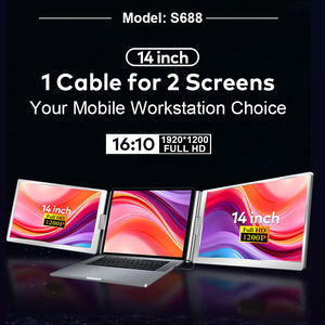 2025 Nuevo monitor portátil dual publicado con panel IPS de 14 pulgadas Interfaz tipo C súper estrecha y plegable <span class=keywords><strong>para</strong></span> todas las computadoras portátiles - Product Image 2