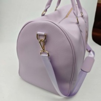 Bolsa de Lona de PU Personalizada en Color Sólido, Bolsa de Gimnasio Unisex para Uso Diario, Herrajes Dorados, Opción de Color Personalizado