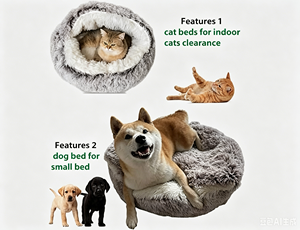 Premium Solid Plush <b>Sofa</b> Bed for <b>Dogs</b> Cats Machine Washable Cozy Luxury Design Indoor Use Removable Cover Memory Foam Fill - Product Image 3