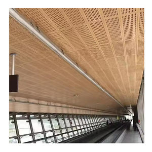 Tiange หอประชุมโครงการ MgO แผ่นไม้เจาะรูสีไม้ไผ่ดูดซับเสียงแผ่นไม้อะคูสติกพร้อมรูสำหรับเพดาน - Product Image 1