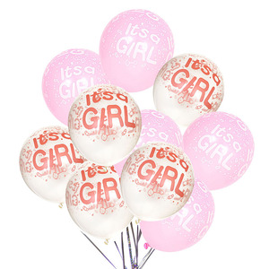 12inch bé bóng bay tắm của nó một cậu bé nó là một cô gái bóng bay cao su Giới tính tiết lộ Helium Ballon sinh nhật đảng trang trí - Product Image 2