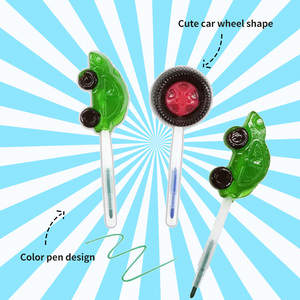 Dulces al por mayor personalizados <span class=keywords><strong>de</strong></span> etiqueta privada <span class=keywords><strong>de</strong></span> <span class=keywords><strong>coches</strong></span> y piruletas en forma <span class=keywords><strong>de</strong></span> neumático con la capacidad <span class=keywords><strong>de</strong></span> ser utilizado como bolígrafos <span class=keywords><strong>de</strong></span> acuarela niños caramelo <span class=keywords><strong>de</strong></span> juguete - Product Image 3