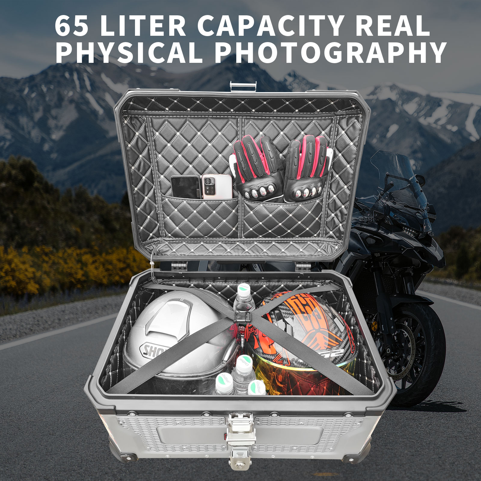 WOSHIDER バイク用リアボックス Amazon | WoshiDer バイク用リアボックス 45L/55L65L アルミ