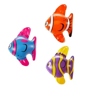 수영장 바다 바다 동물 테마 파티 장식 블루 퍼플 오렌지 다채로운 풍선 물고기 풍선 열대 풍선